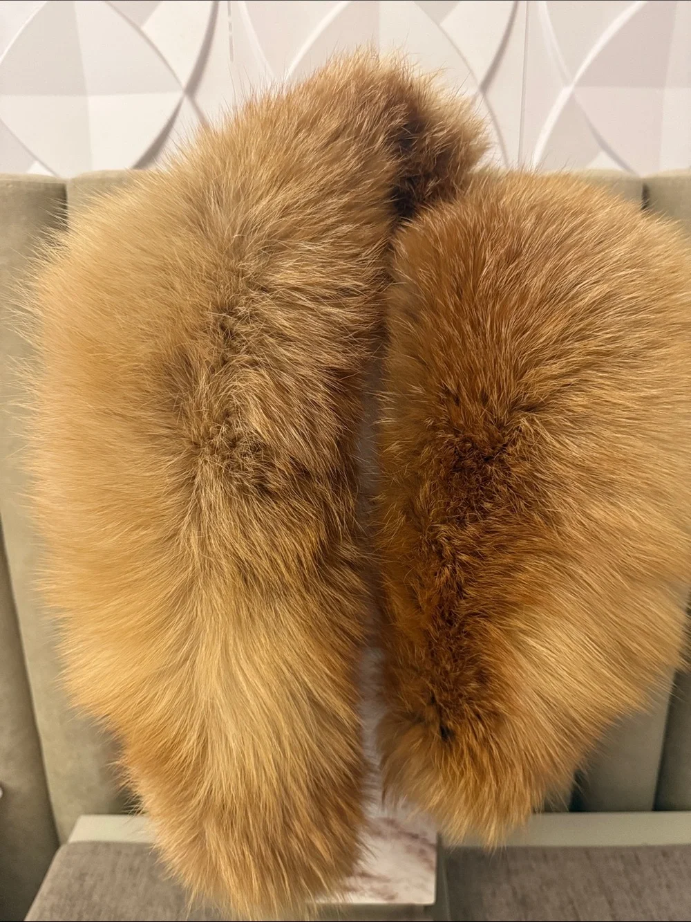 Red Fox fur collar